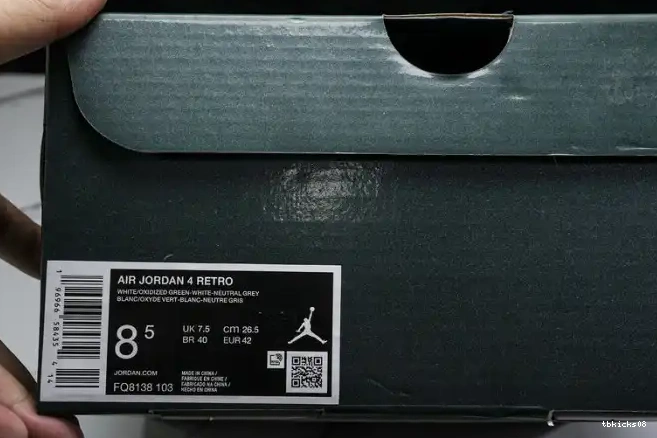 Rep TBkick Green Air 4 FQ8138-103 Oxidized Jordan 0430